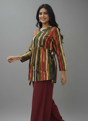 CornHubb.in Casual Geometric Print Women Multicolor Top