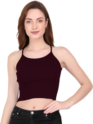 THE BLAZZE Casual Solid Women Maroon Top