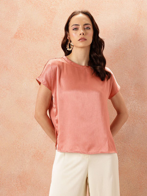 all about you Casual Solid Women Red Top