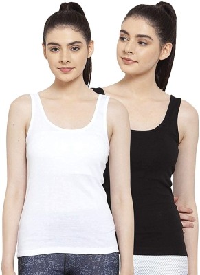 BRAMMEN Casual Solid Women White, Black Top