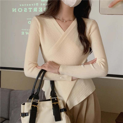 OUTZIDR Casual Striped Women Beige Top