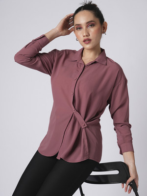 Globus Casual Solid Women Pink Top
