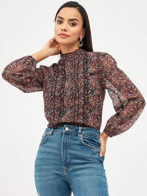 HARPA Casual Printed Women Multicolor Top