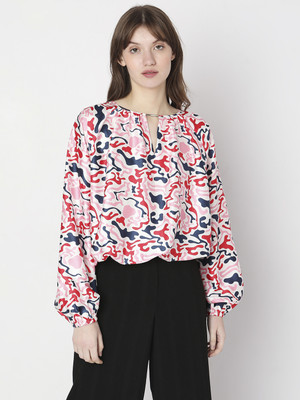 VERO MODA Casual Printed Women Multicolor Top