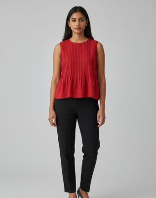 MANAAH Casual Solid Women Red Top