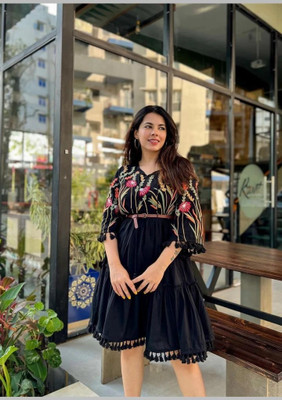 KARMA OUTFIT Beach Wear Embroidered Women Pink Top