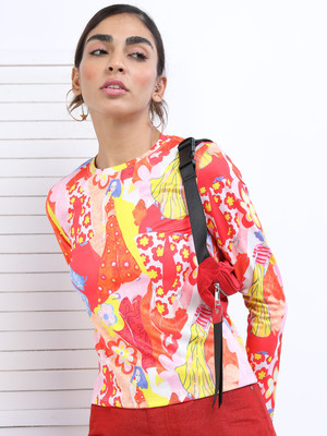 Tokyo Talkies Casual Printed Women Multicolor Top