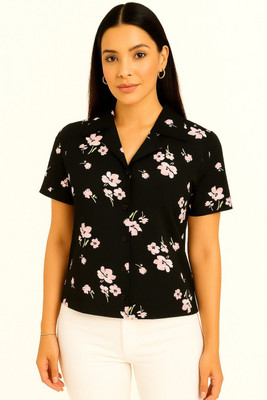 TRUSTROW Casual Ethnic Motifs Women Black, Pink Top