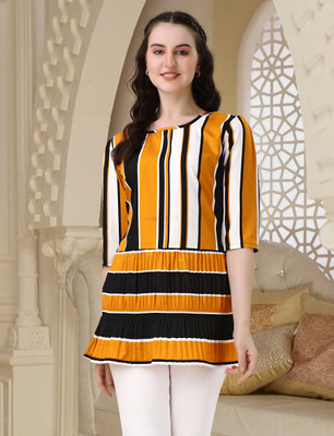 prexacreation Beach Wear Printed Women Orange Top