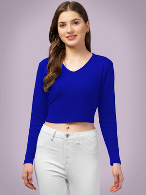 Maheshvi Casual Solid Women Blue Top