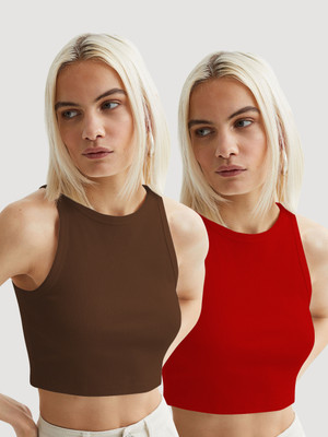 CILIMILI Casual Striped Women Brown Top