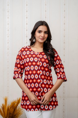 HouseOfCommon Casual Printed Women Multicolor Top