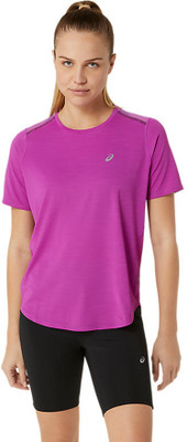 Asics Casual Solid Women Purple Top