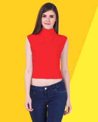 Subu Casual Solid Women Red Top