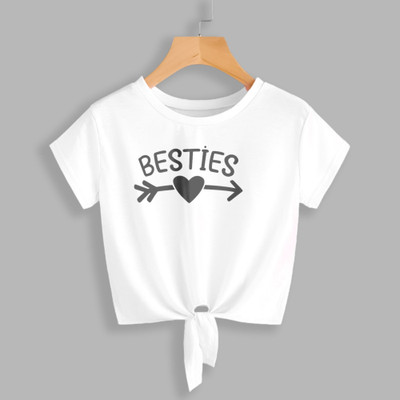 HouseOfCommon Casual Printed Women White Top