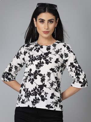 Style Quotient Casual Printed Women Black, White Top