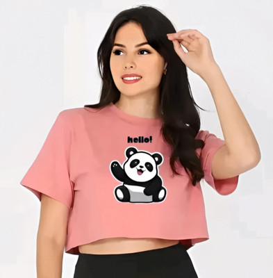 NAVTOLI Casual Graphic Print Women Pink Top