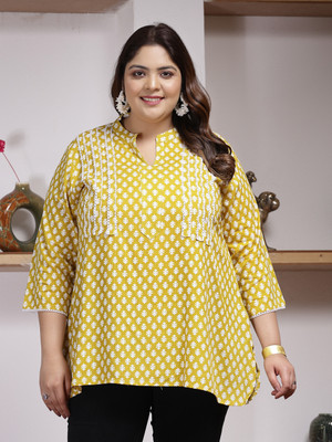 Little More By Stylum Casual Polka Print Women Light Green, White Top