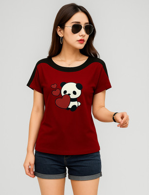 FASHIONCARNIVEL Casual Printed Women Maroon Top