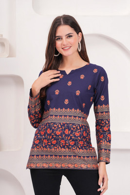 Divine Tatva Casual Printed Women Multicolor Top