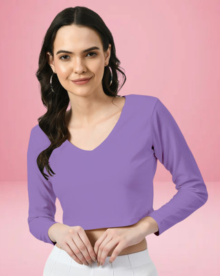 Dream Beauty Fashion Casual Solid Women Purple Top