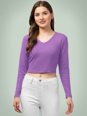 Maheshvi Casual Solid Women Light Blue Top