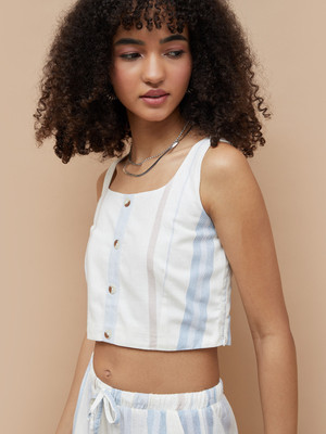 Ginger by Lifestyle Casual Striped Women Multicolor Top