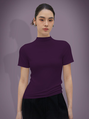 Dream Beauty Fashion Casual Solid Women Purple Top