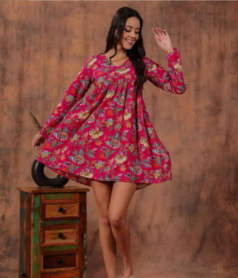 PHFashion Casual Printed Women Pink Top