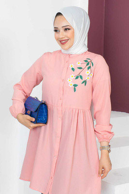 REYANSHFASHION Party Embroidered Women Pink Top