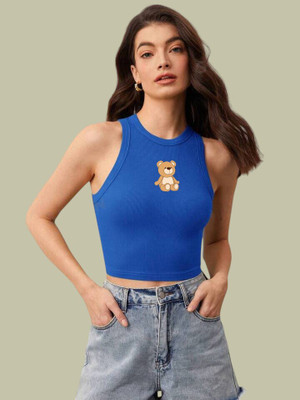 Tabadtod Casual Printed Women Blue Top