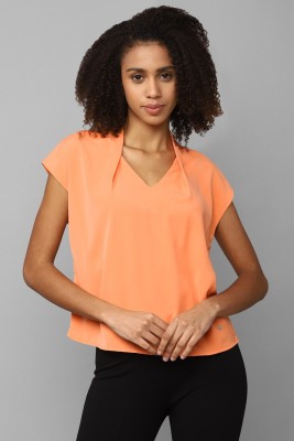 Allen Solly Casual Solid Women Pink Top