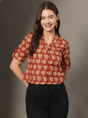 HERE&NOW Formal Printed Women Red Top