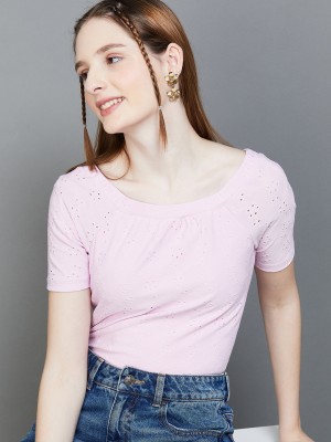 Fame Forever by Lifestyle Casual Self Design Women Pink Top