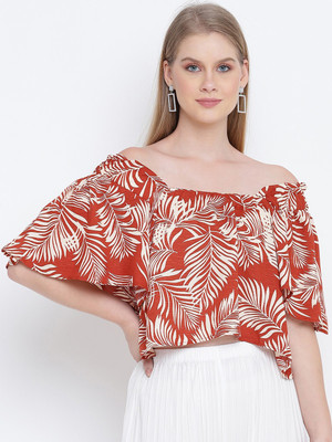 OXOLLOXO Casual Printed Women Red Top