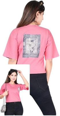 MRGINFRABUILD Casual Solid, Printed Women Grey Top