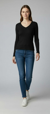 Tanushk Casual Solid Women Black Top
