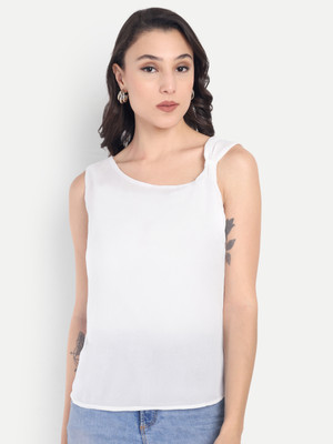 FairLeaf Casual Printed Women White Top