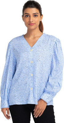KILLER Casual Printed Women Blue Top