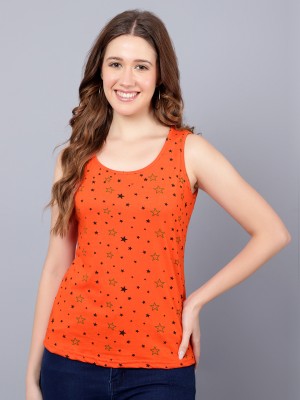 DIAZ Casual Printed Women Orange Top