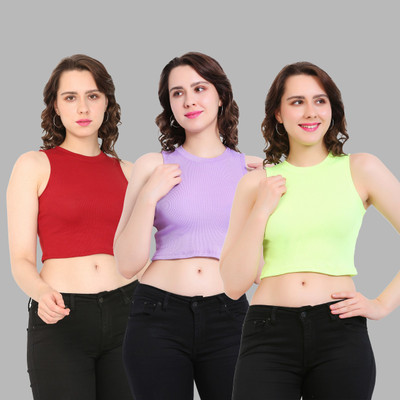 DIAZ Casual Solid Women Multicolor Top