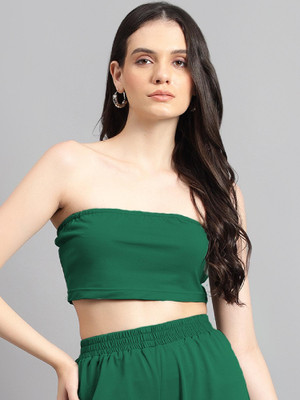 KOTTY Casual Solid Women Green Top