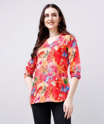 Parnavi Casual Printed Women Multicolor Top