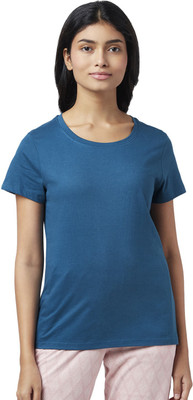 Dreamz by Pantaloons Casual Solid Women Blue Top
