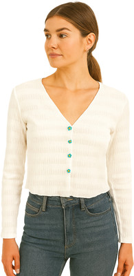 Icw Casual Self Design Women Purple Top