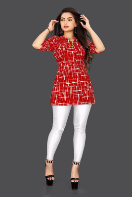 TASHVI CREATION Casual Printed Women Red Top