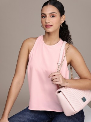 French Connection Casual Solid Women Pink Top