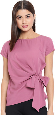 OTIRA Casual Solid Women Pink Top