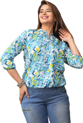 himanc Party Printed Women Multicolor Top