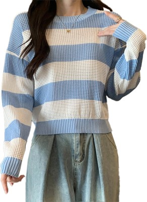 Icw Casual Striped Women Green Top